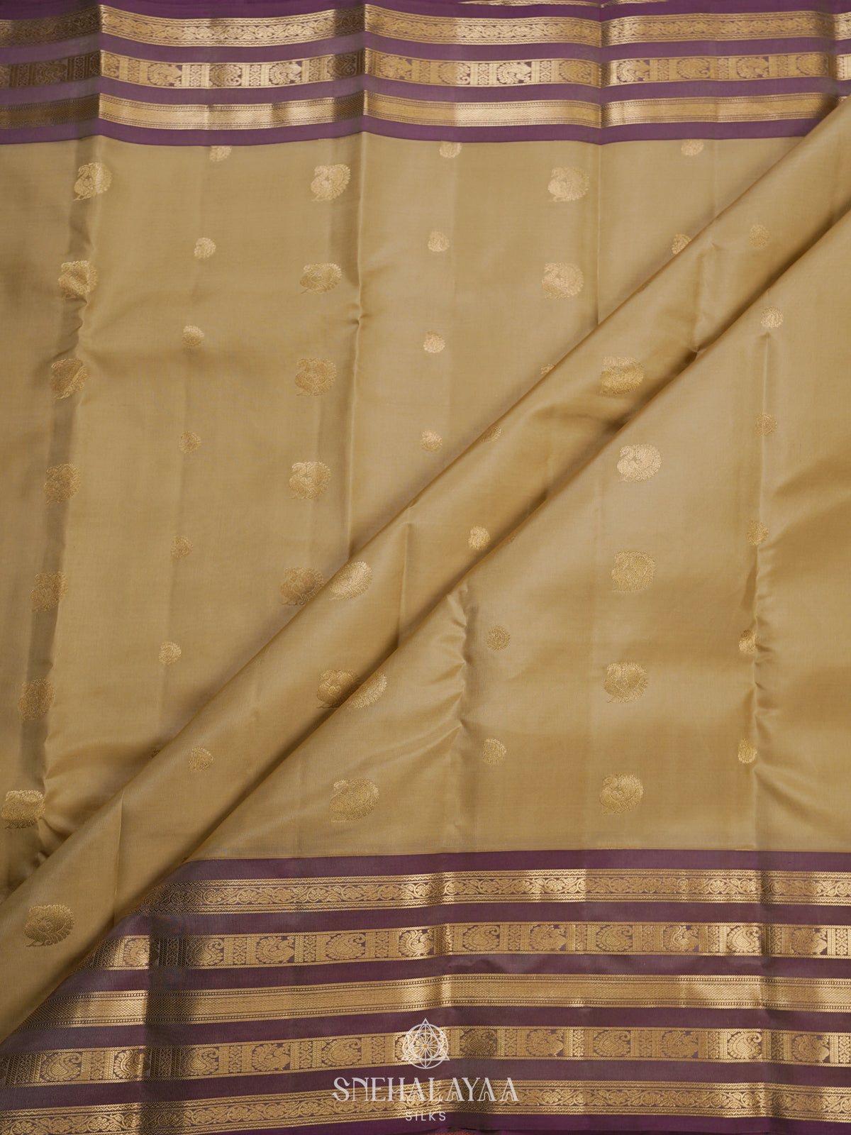 Pale Yellow Kanjivaram Silk Saree