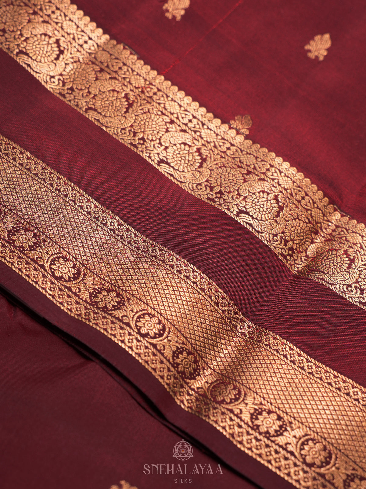 Maroon Kanjivaram Silk Saree
