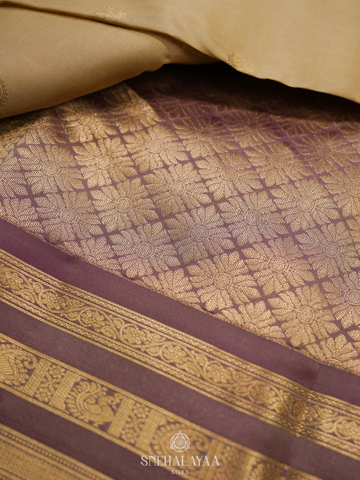 Pale Yellow Kanjivaram Silk Saree