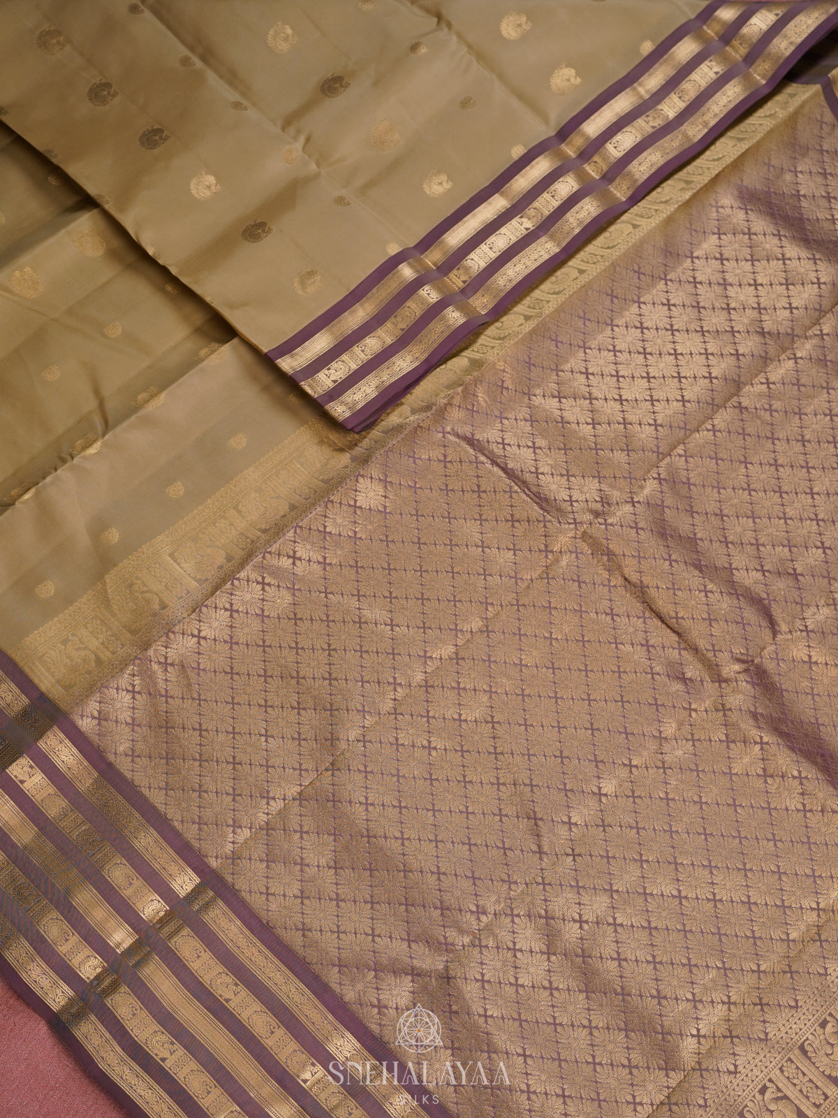 Pale Yellow Kanjivaram Silk Saree