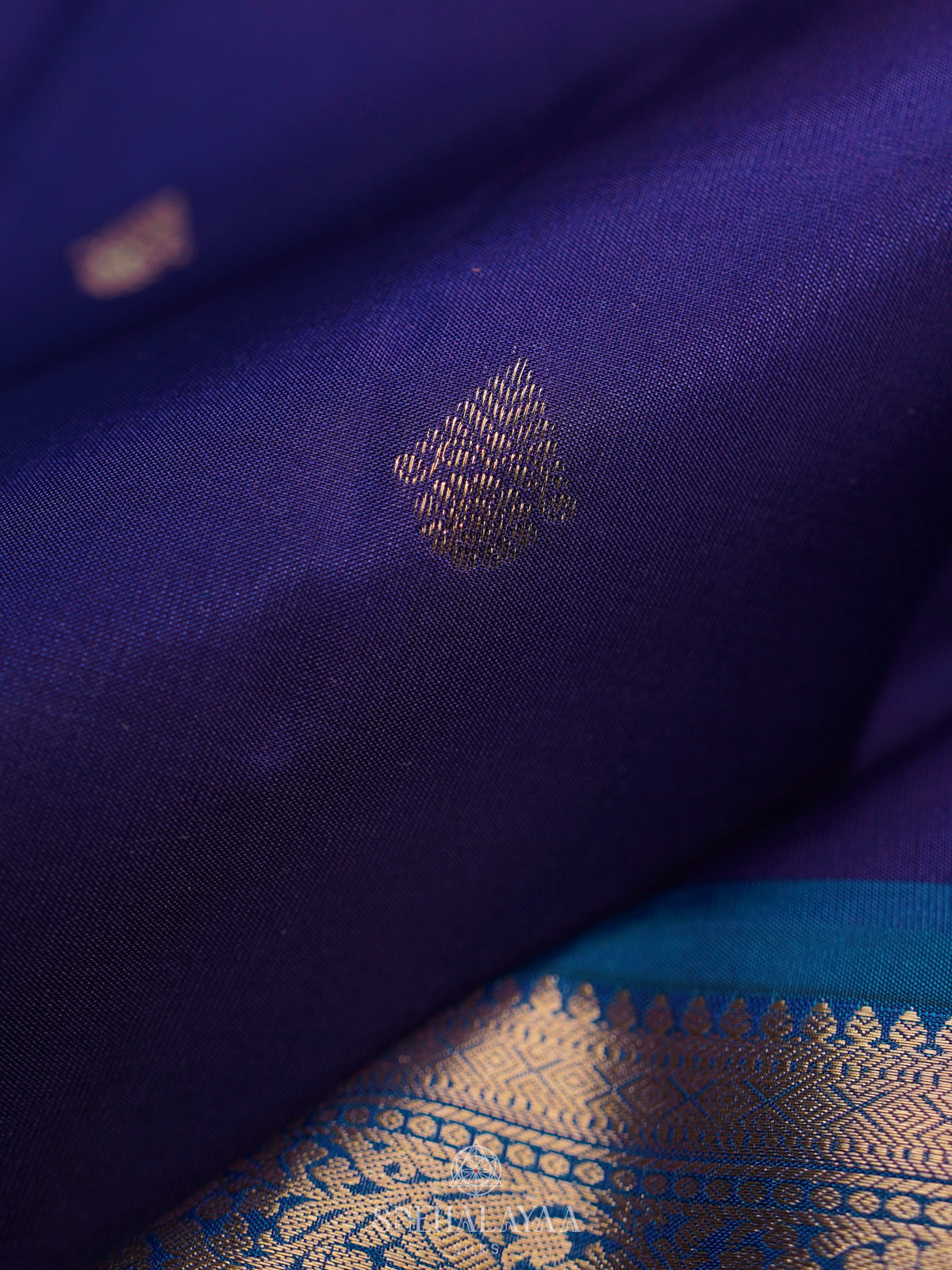 Navy Blue Kanjivaram Silk Saree