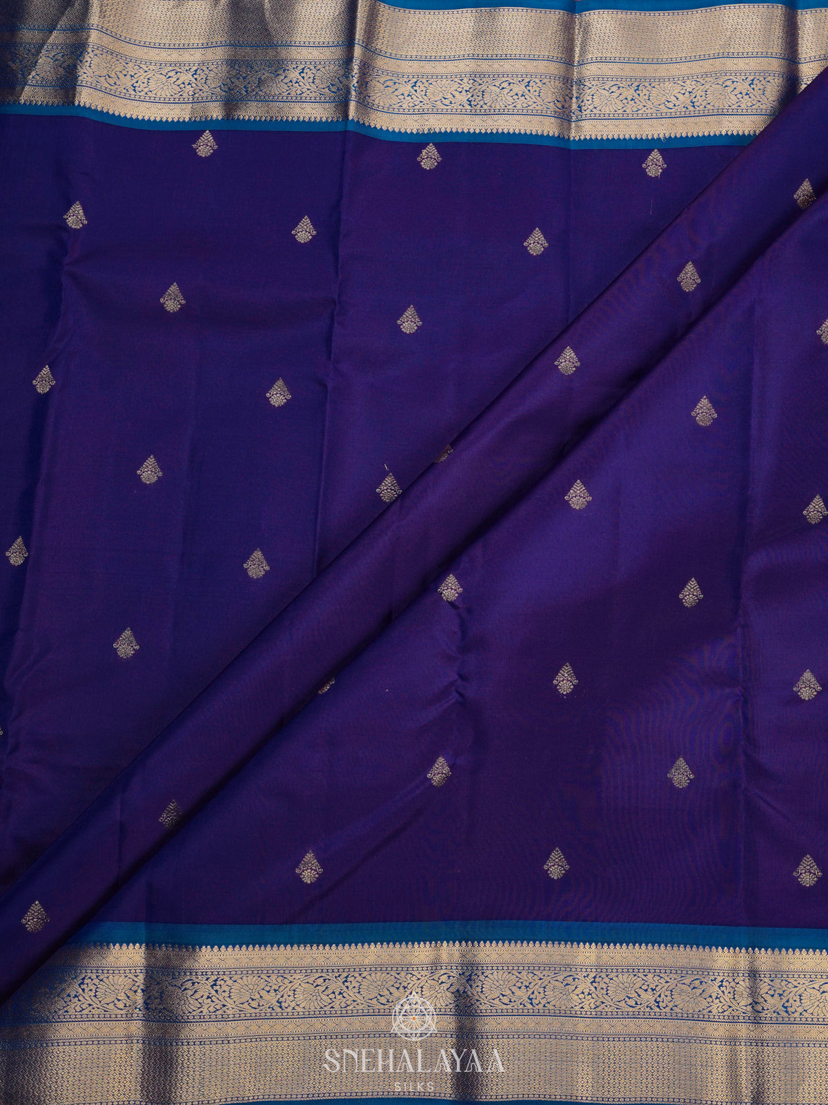 Navy Blue Kanjivaram Silk Saree