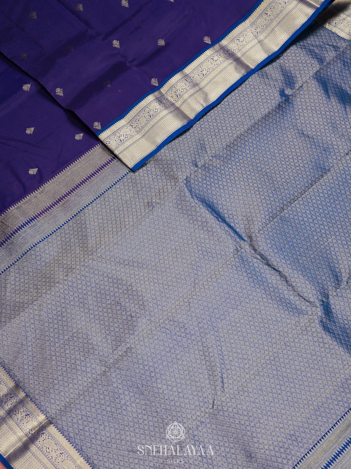 Navy Blue Kanjivaram Silk Saree