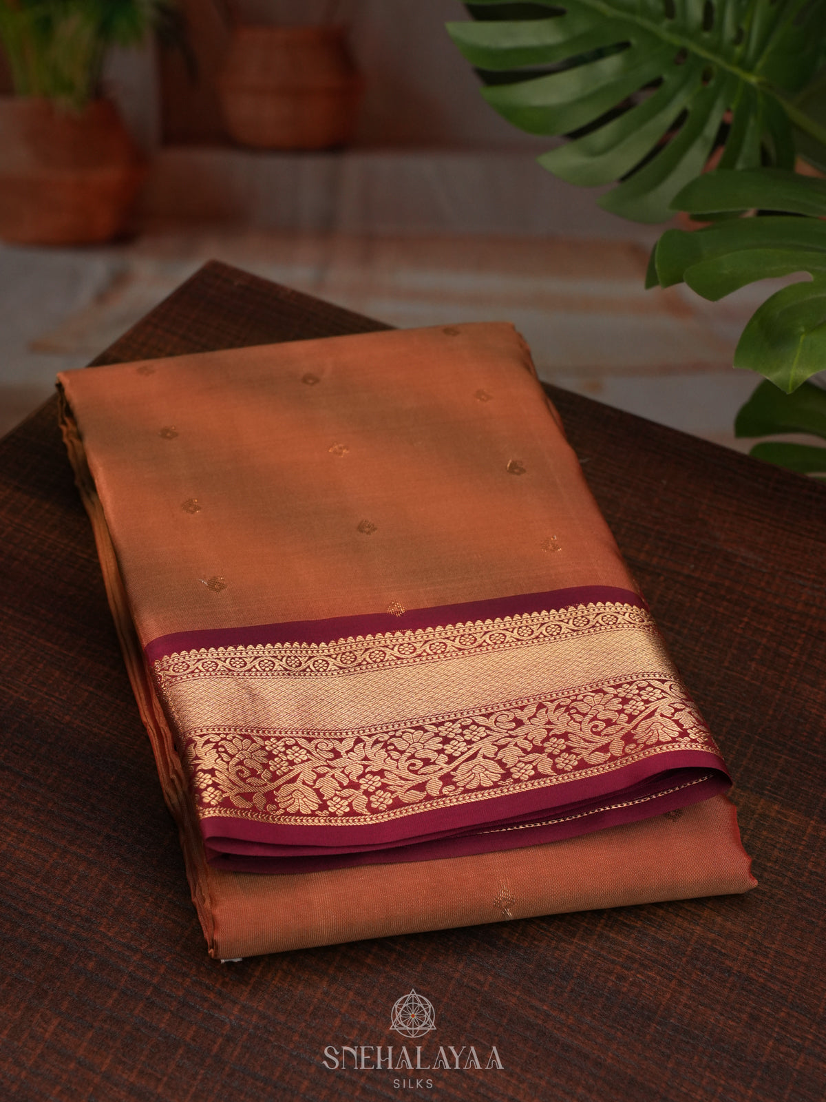 Brown Kanjivaram Silk Saree