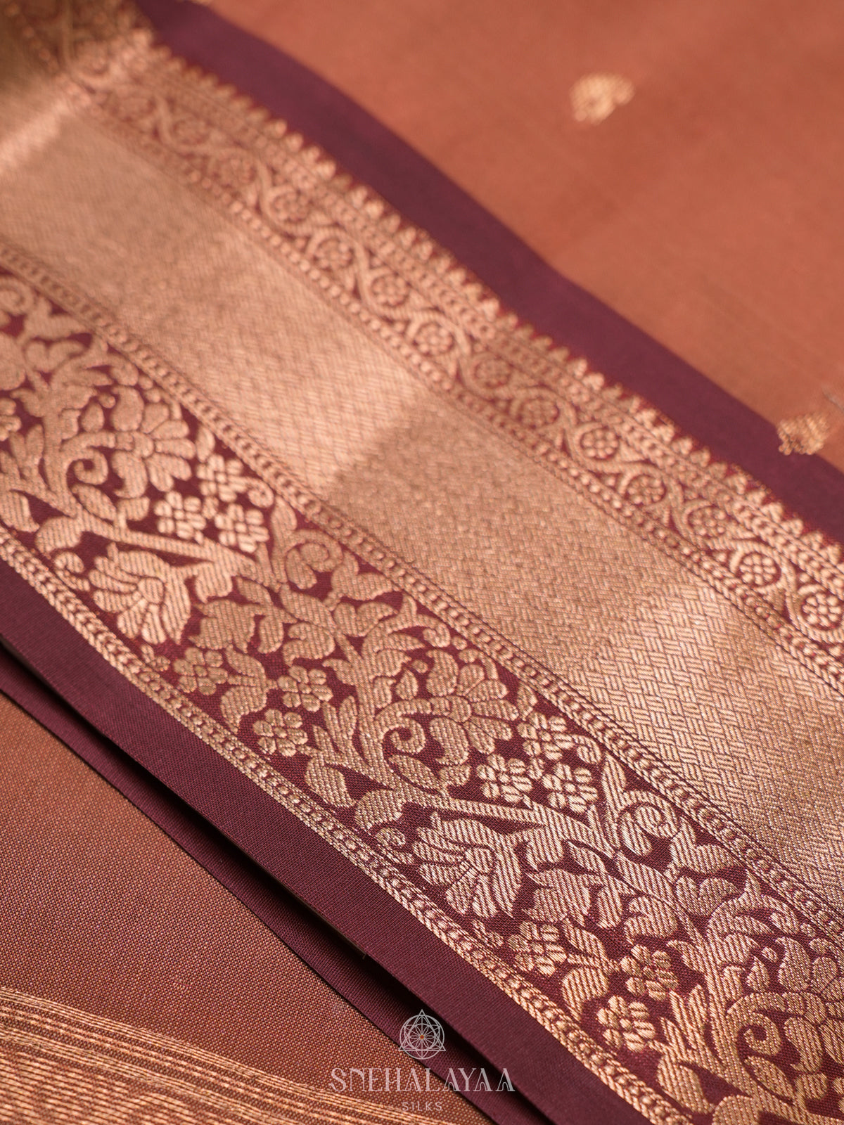 Brown Kanjivaram Silk Saree