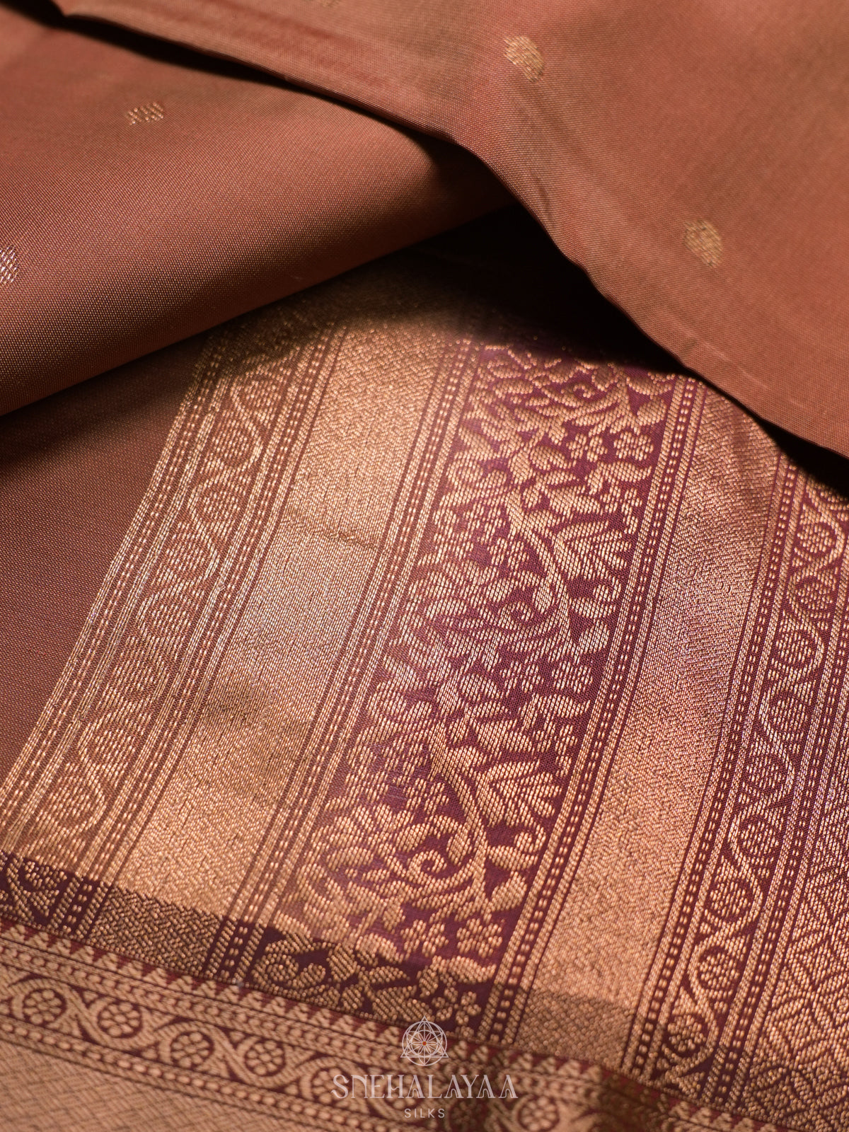 Brown Kanjivaram Silk Saree
