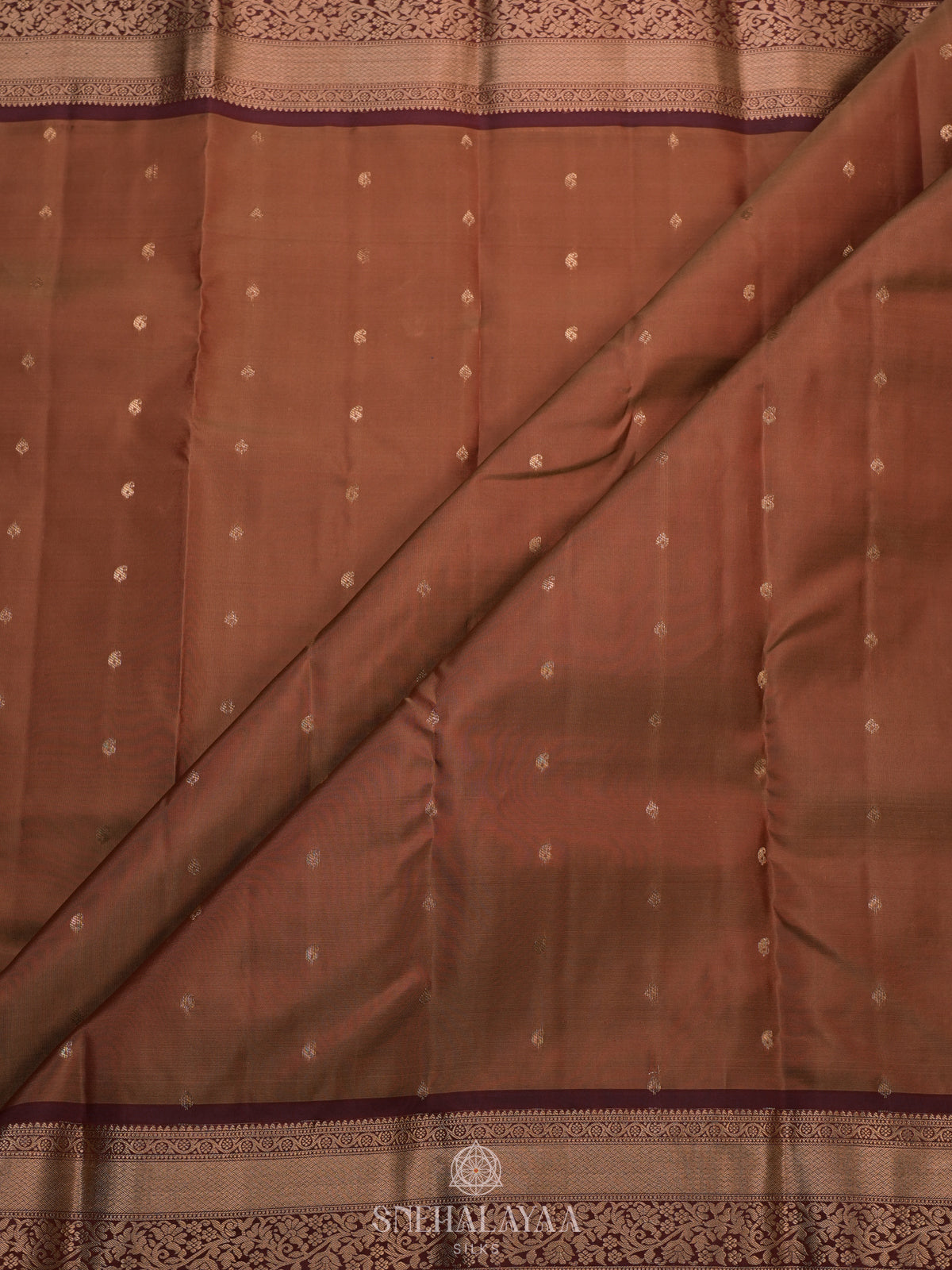 Brown Kanjivaram Silk Saree