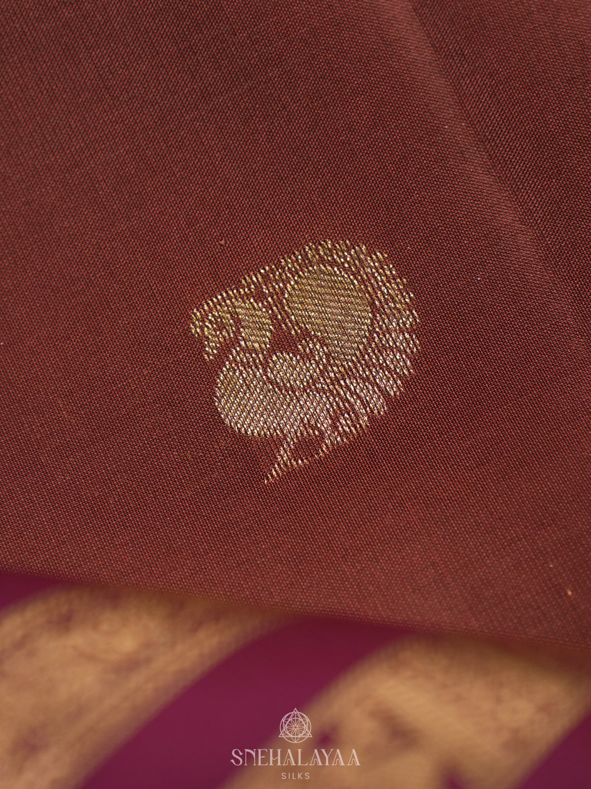Brown Kanjivaram Silk Saree