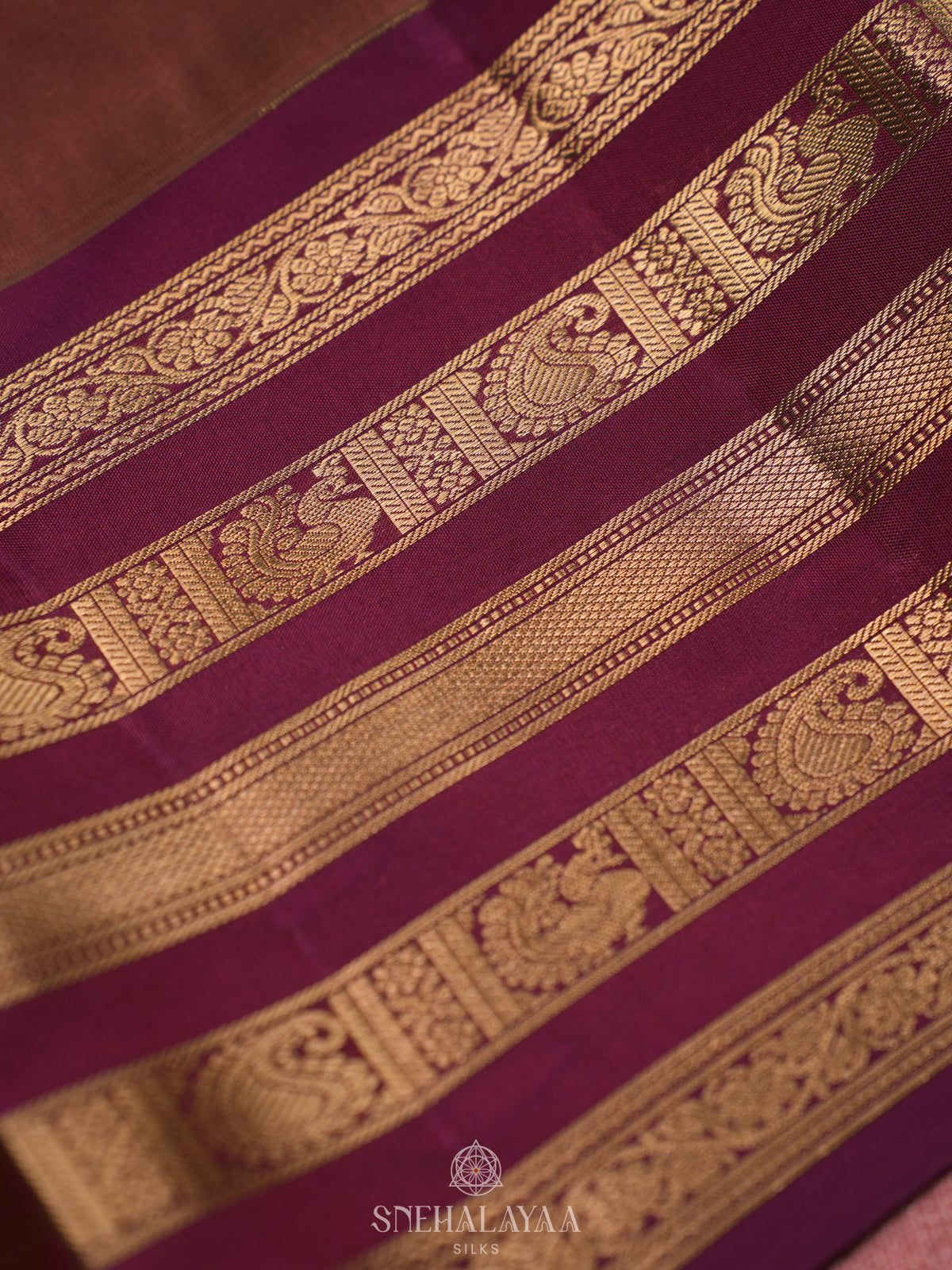 Brown Kanjivaram Silk Saree