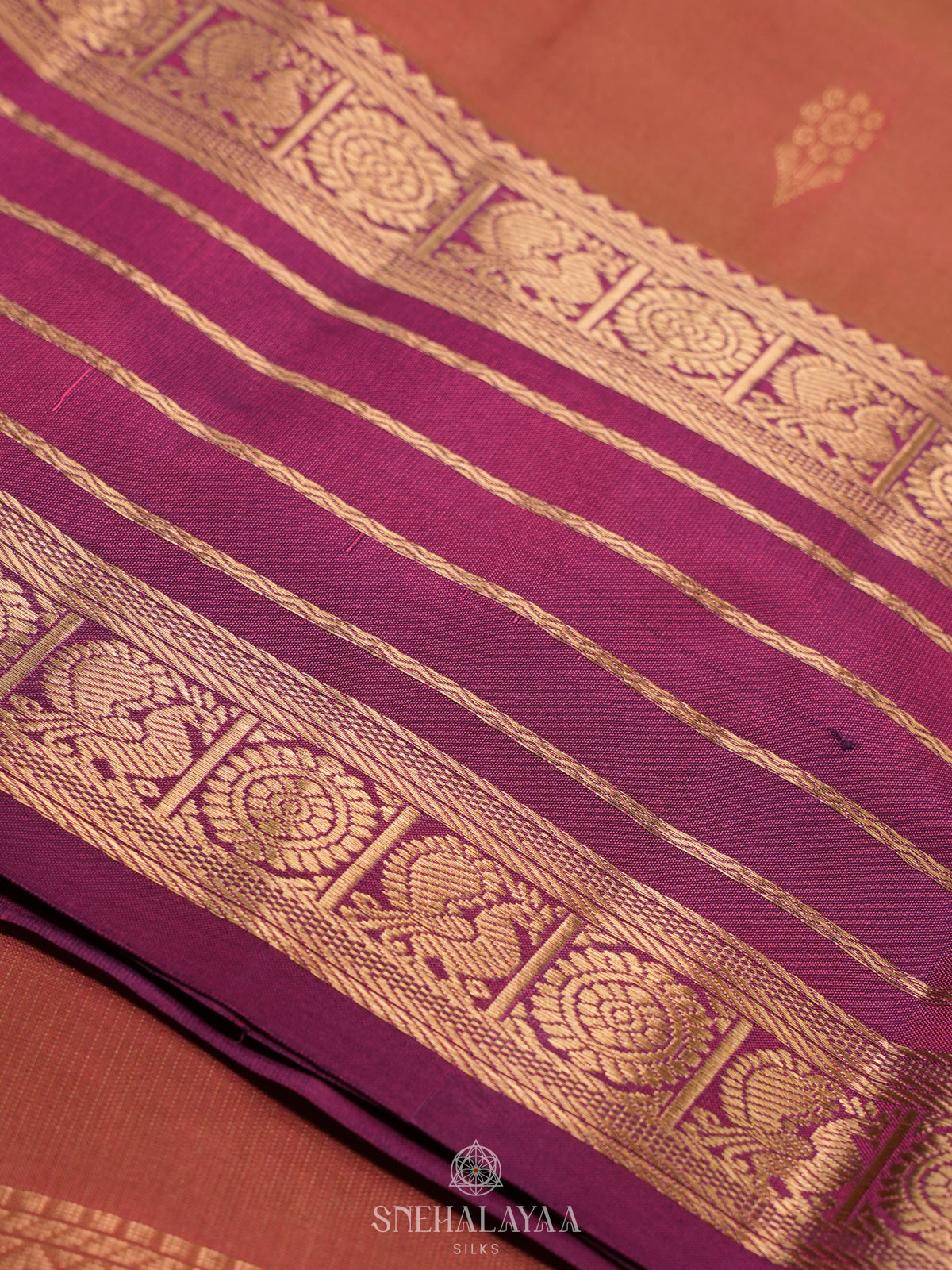 Brown Kanjivaram Silk Saree