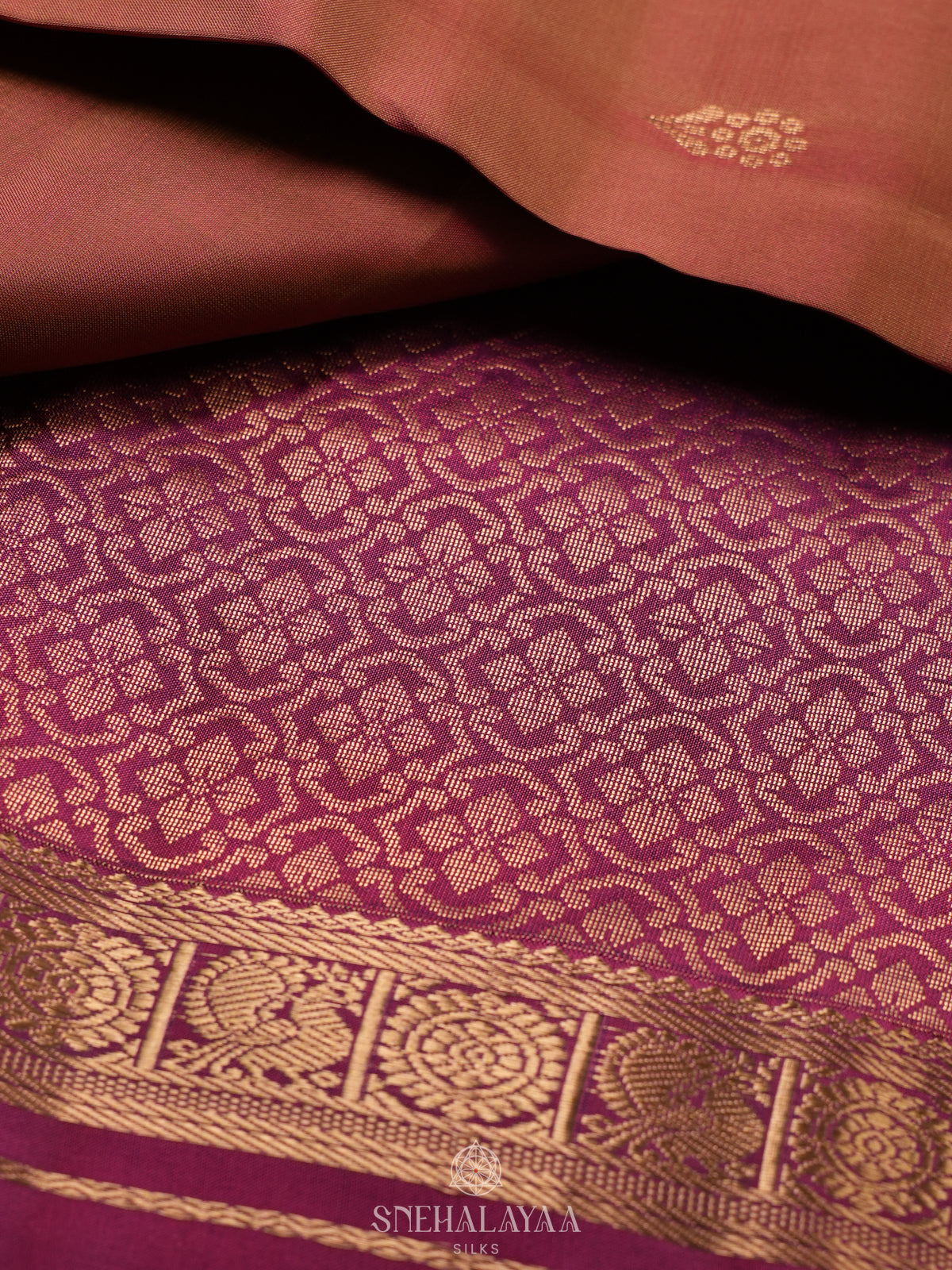 Brown Kanjivaram Silk Saree