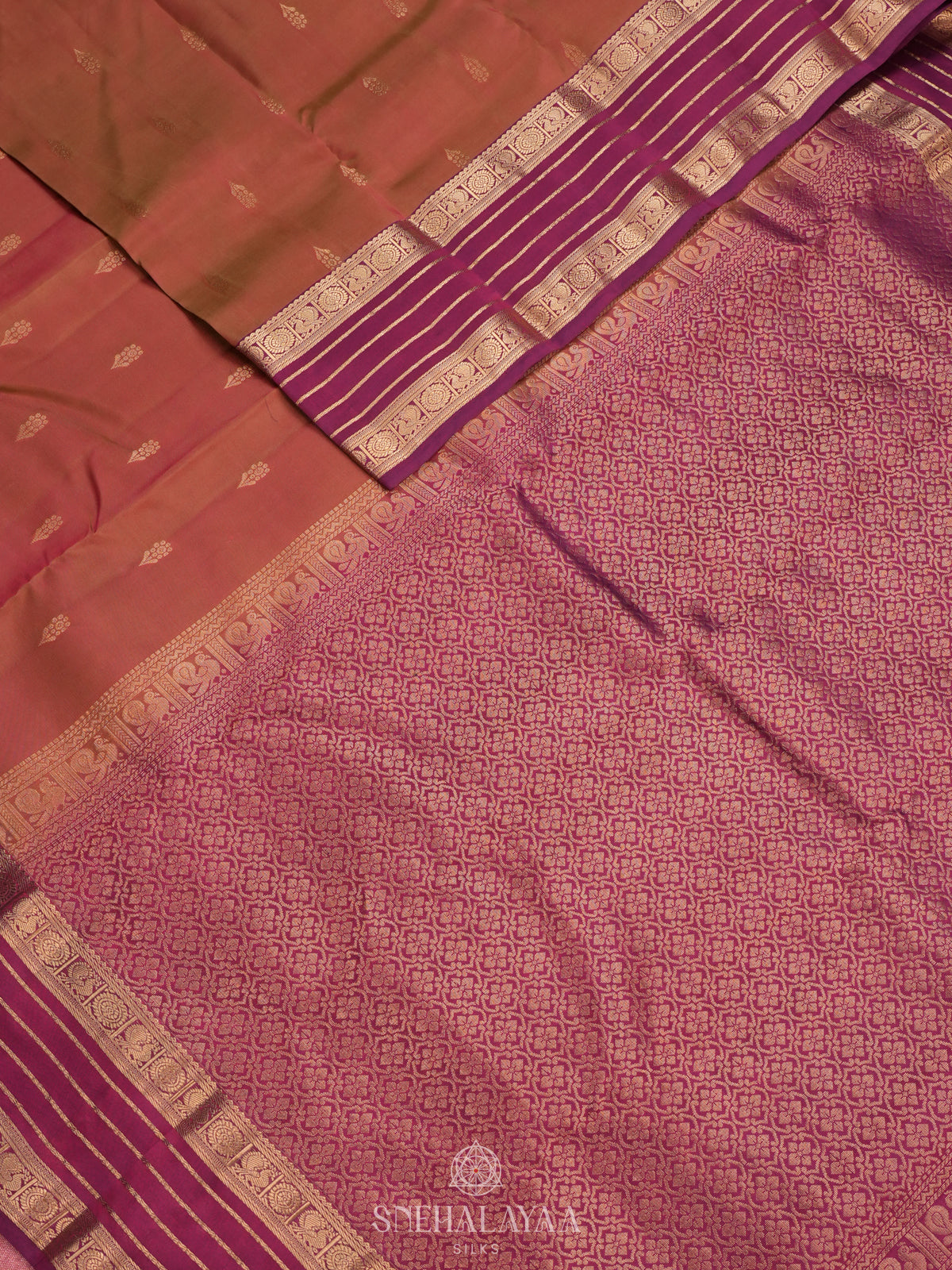 Brown Kanjivaram Silk Saree