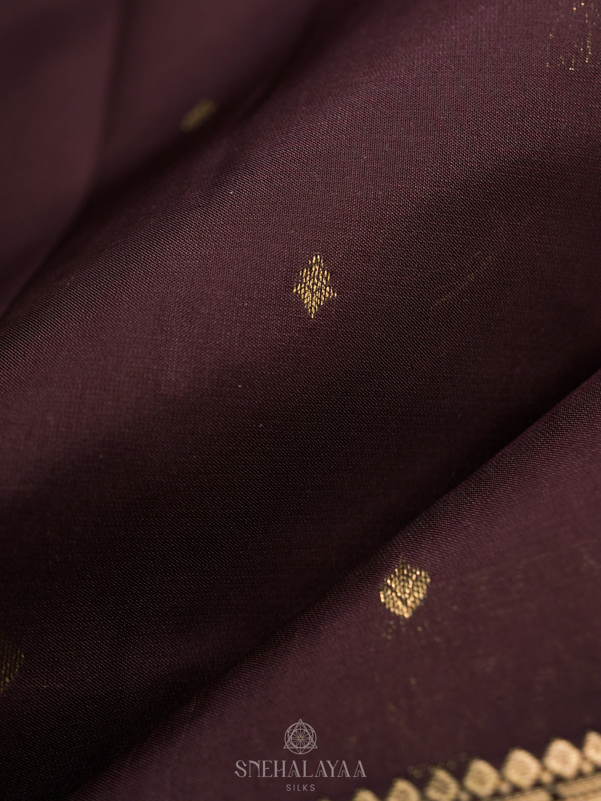 Burgundy Kanjivaram Silk Saree