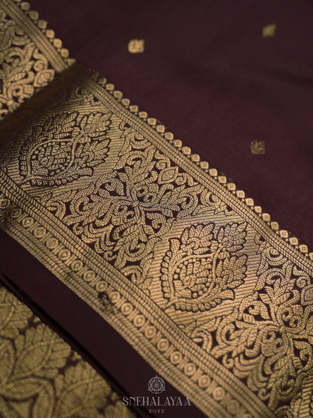 Burgundy Kanjivaram Silk Saree