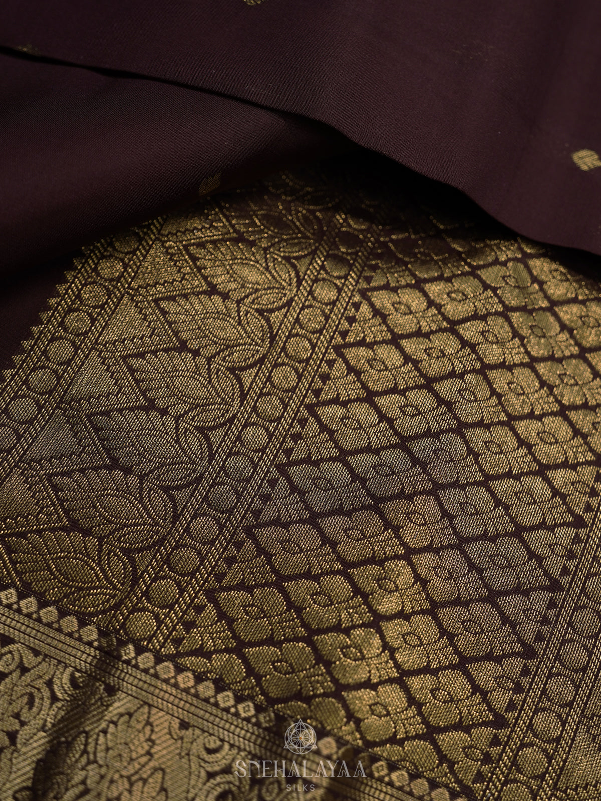 Burgundy Kanjivaram Silk Saree