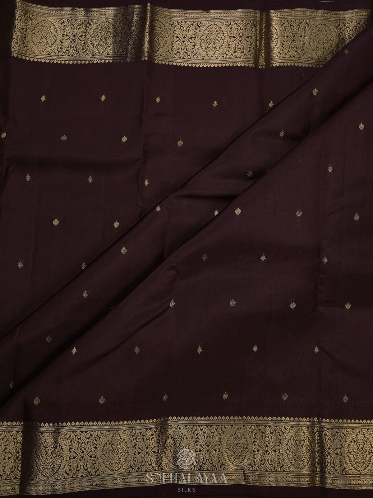 Burgundy Kanjivaram Silk Saree