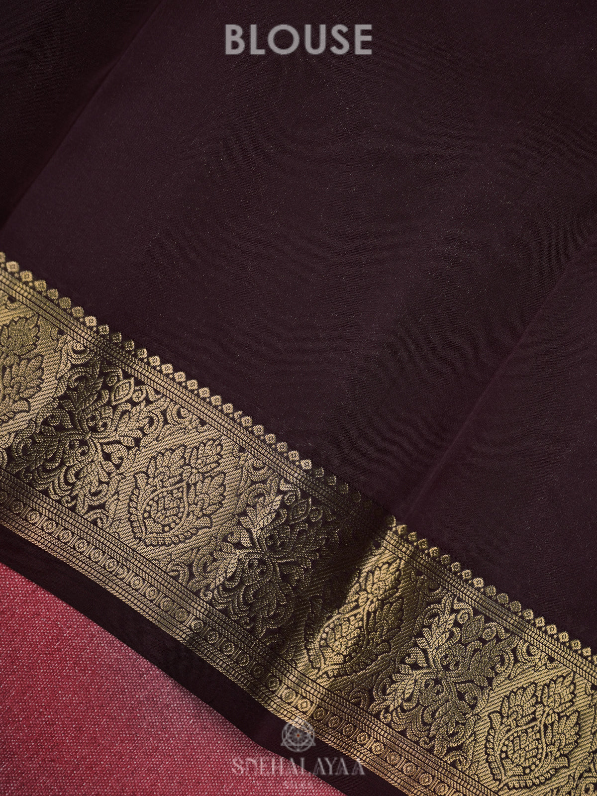 Burgundy Kanjivaram Silk Saree