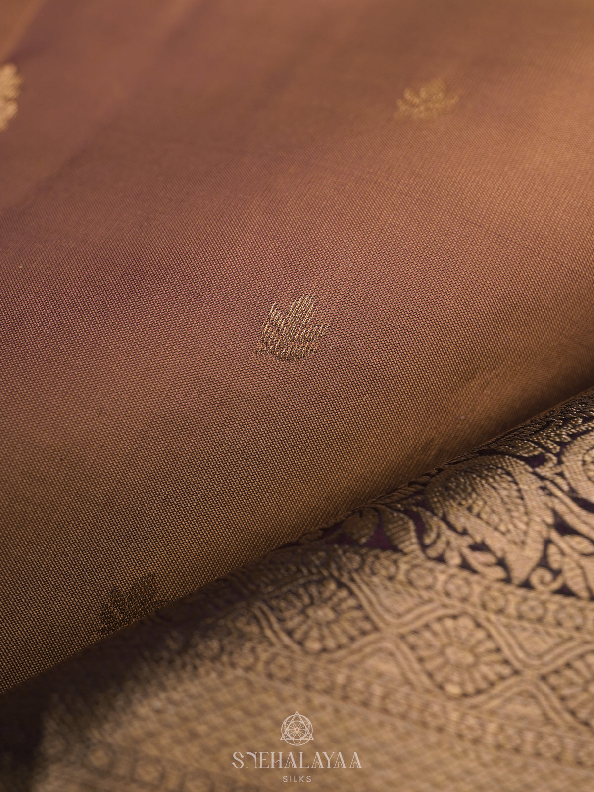 Brown Kanjivaram Silk Saree