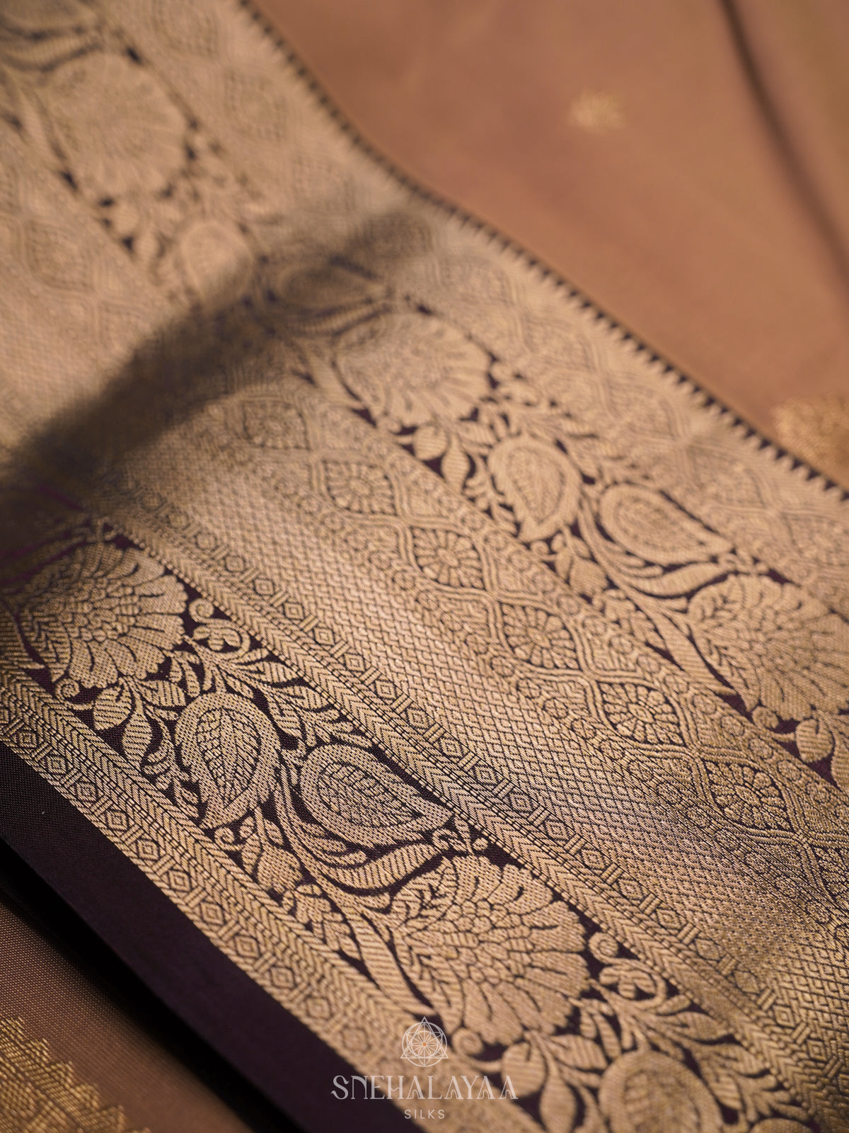 Brown Kanjivaram Silk Saree