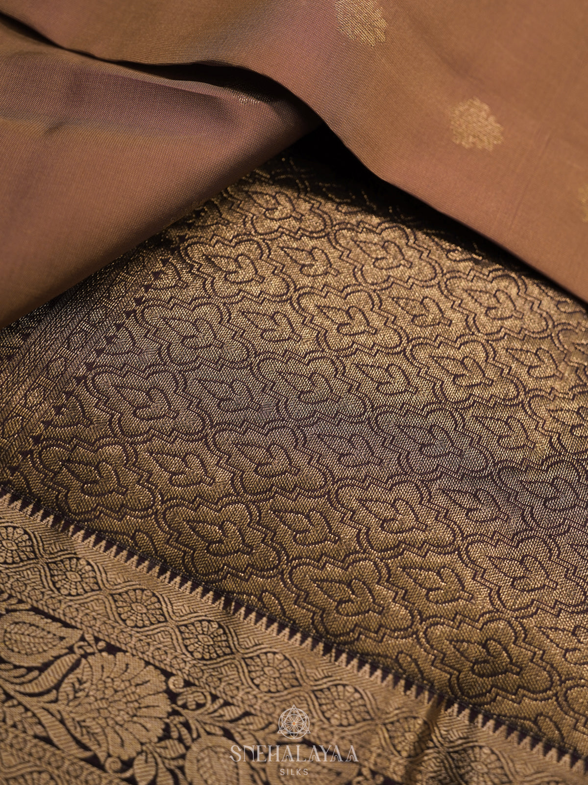 Brown Kanjivaram Silk Saree