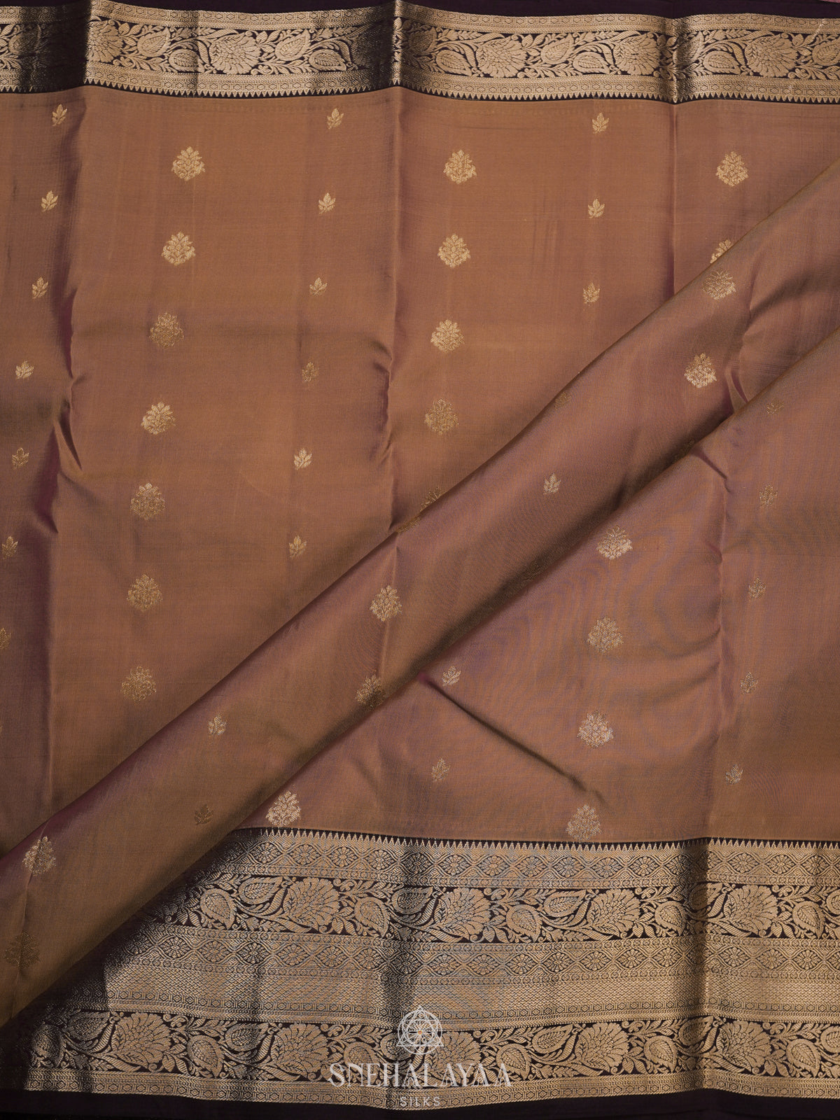 Brown Kanjivaram Silk Saree