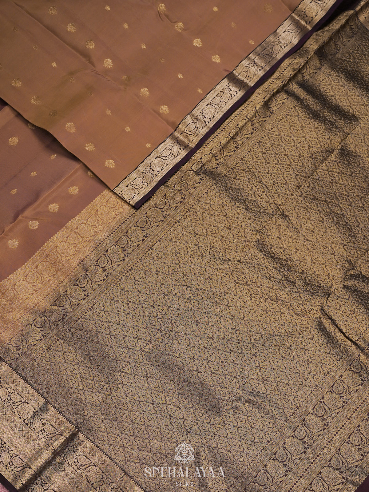 Brown Kanjivaram Silk Saree