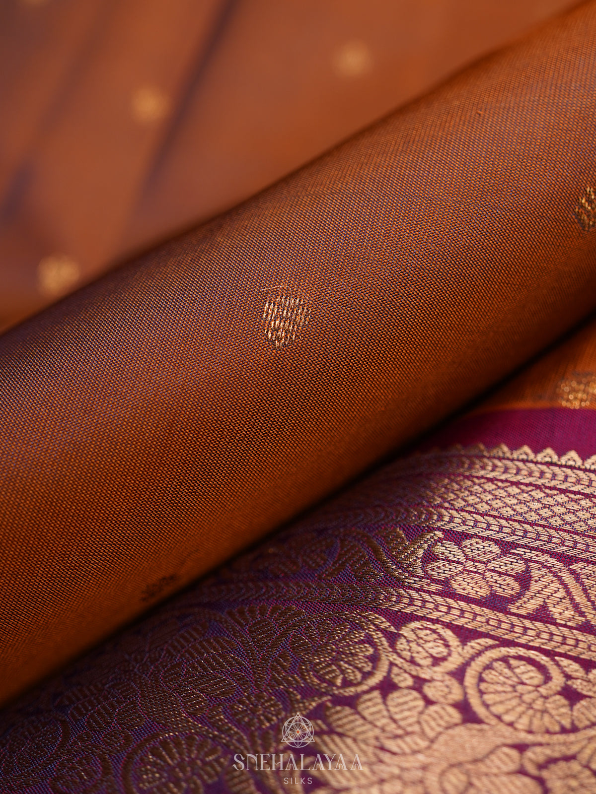 Brown Kanjivaram Silk Saree