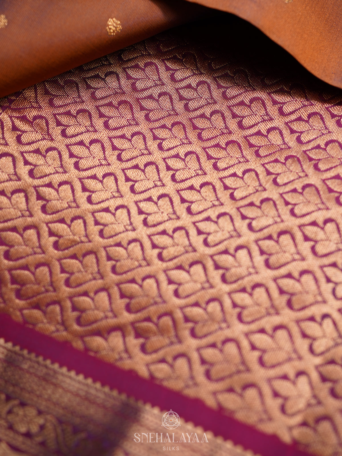Brown Kanjivaram Silk Saree