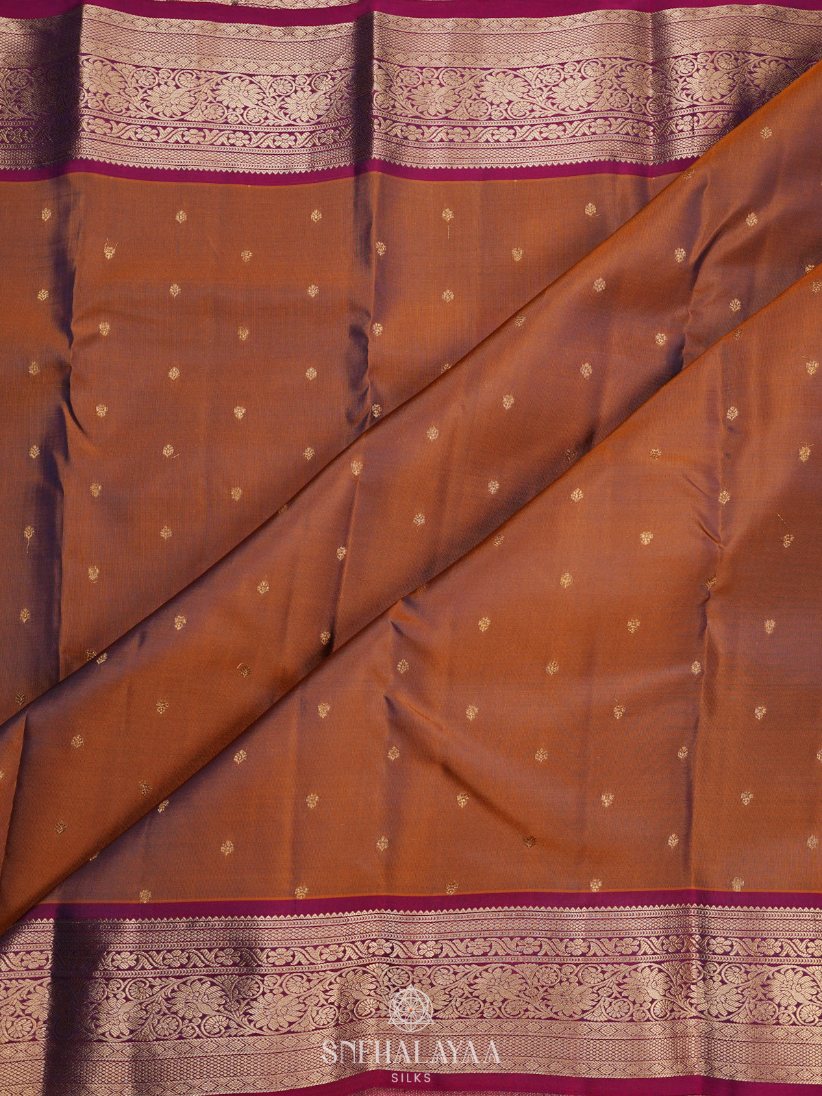 Brown Kanjivaram Silk Saree