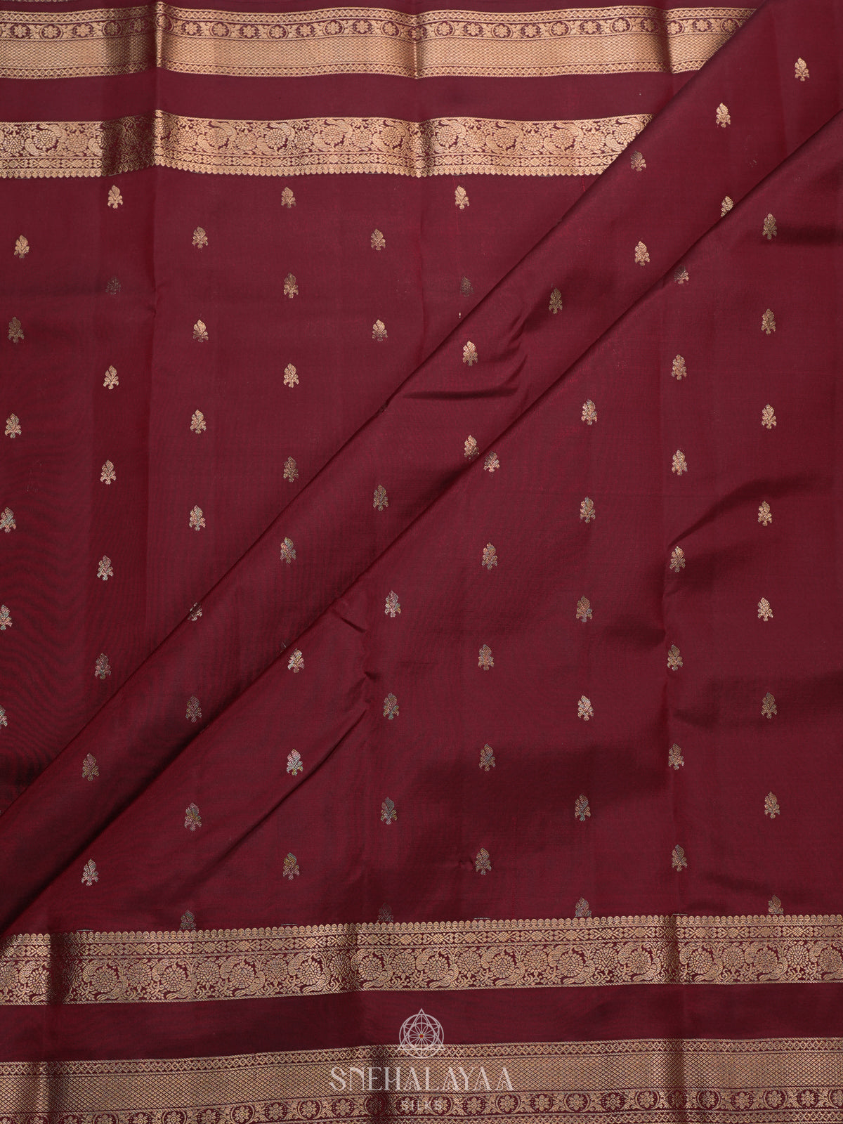 Maroon Kanjivaram Silk Saree