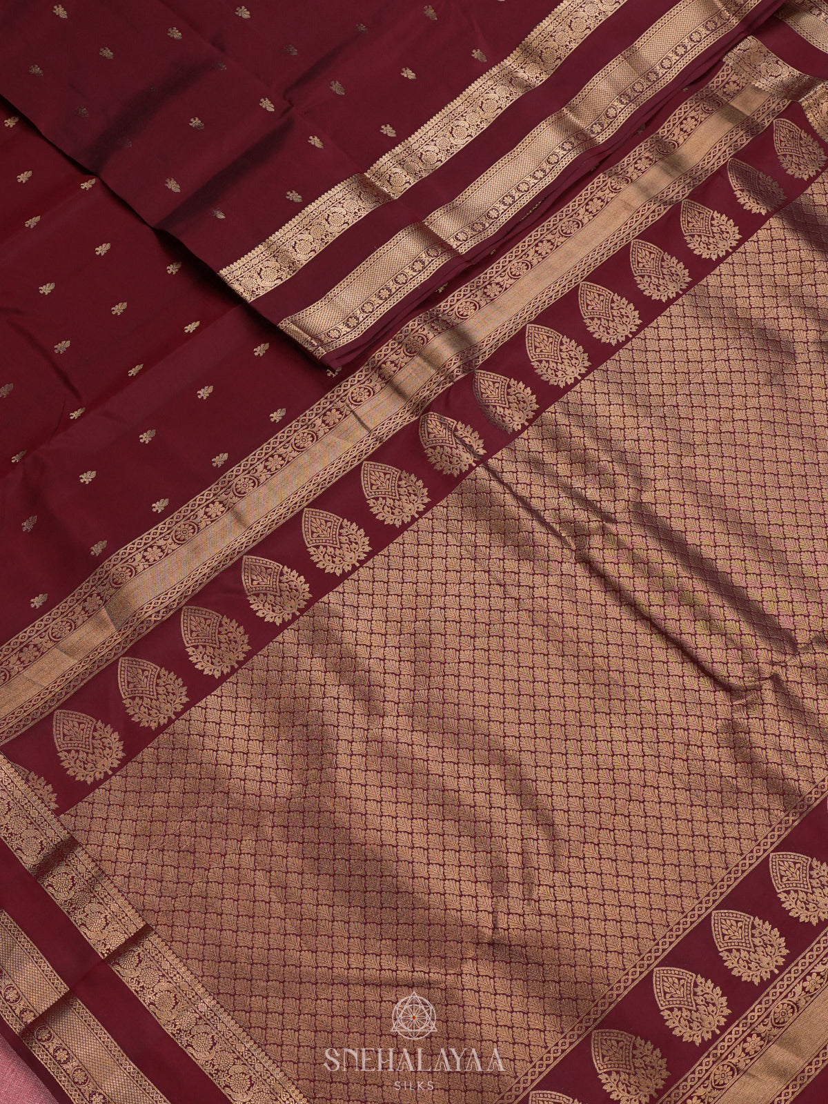 Maroon Kanjivaram Silk Saree