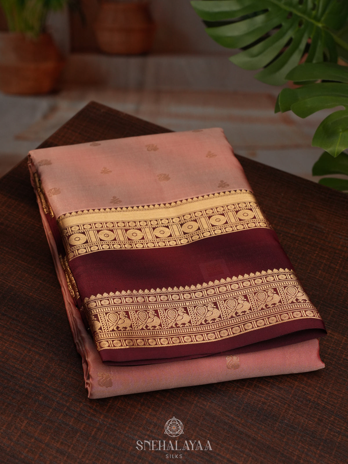 Pink Kanjivaram Silk Saree