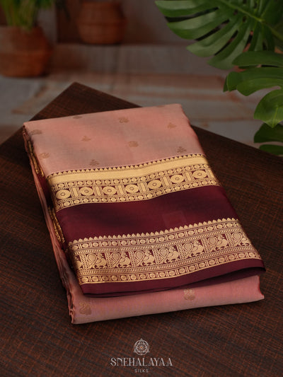 Pink Kanjivaram Silk Saree