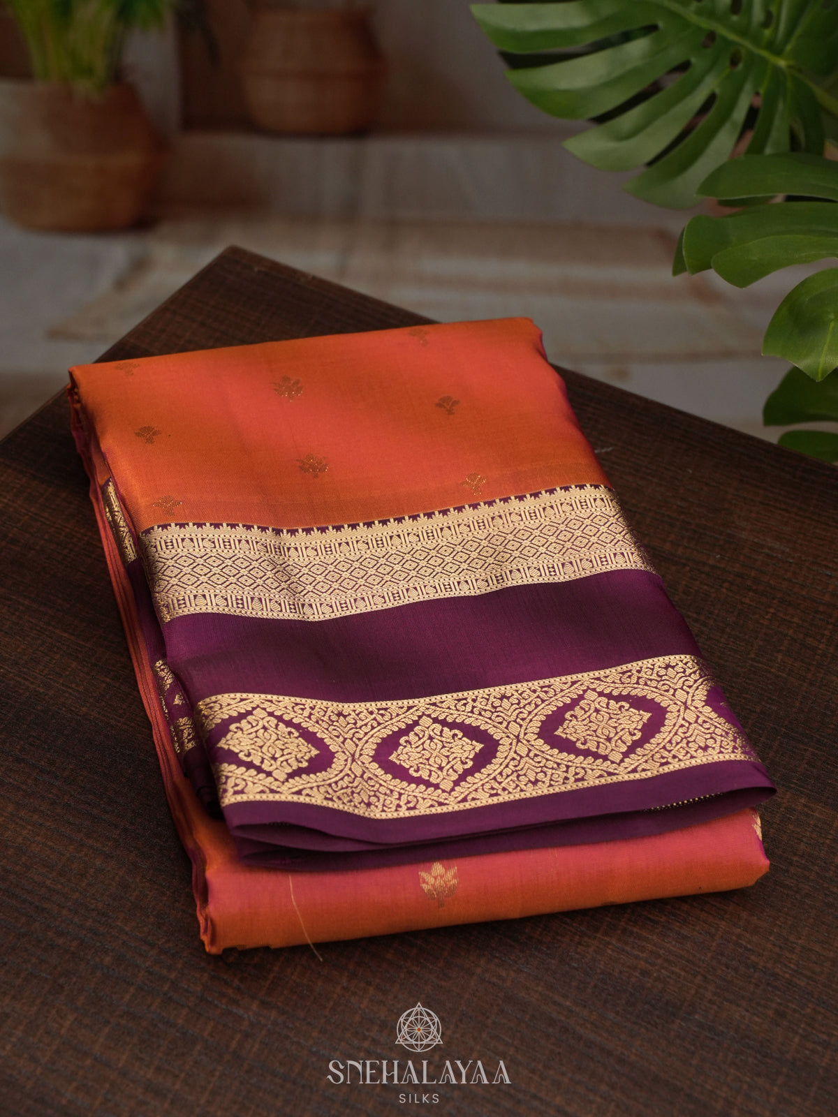Ruby Red Kanjivaram Silk Saree