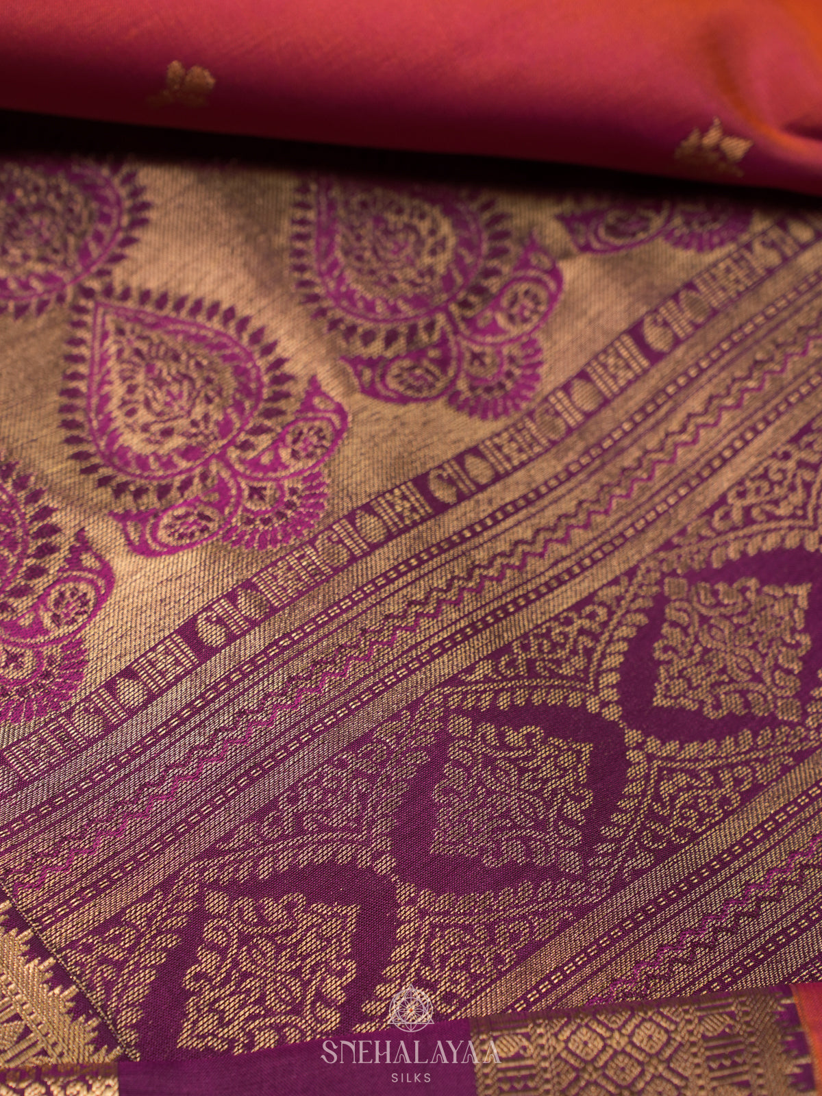 Ruby Red Kanjivaram Silk Saree