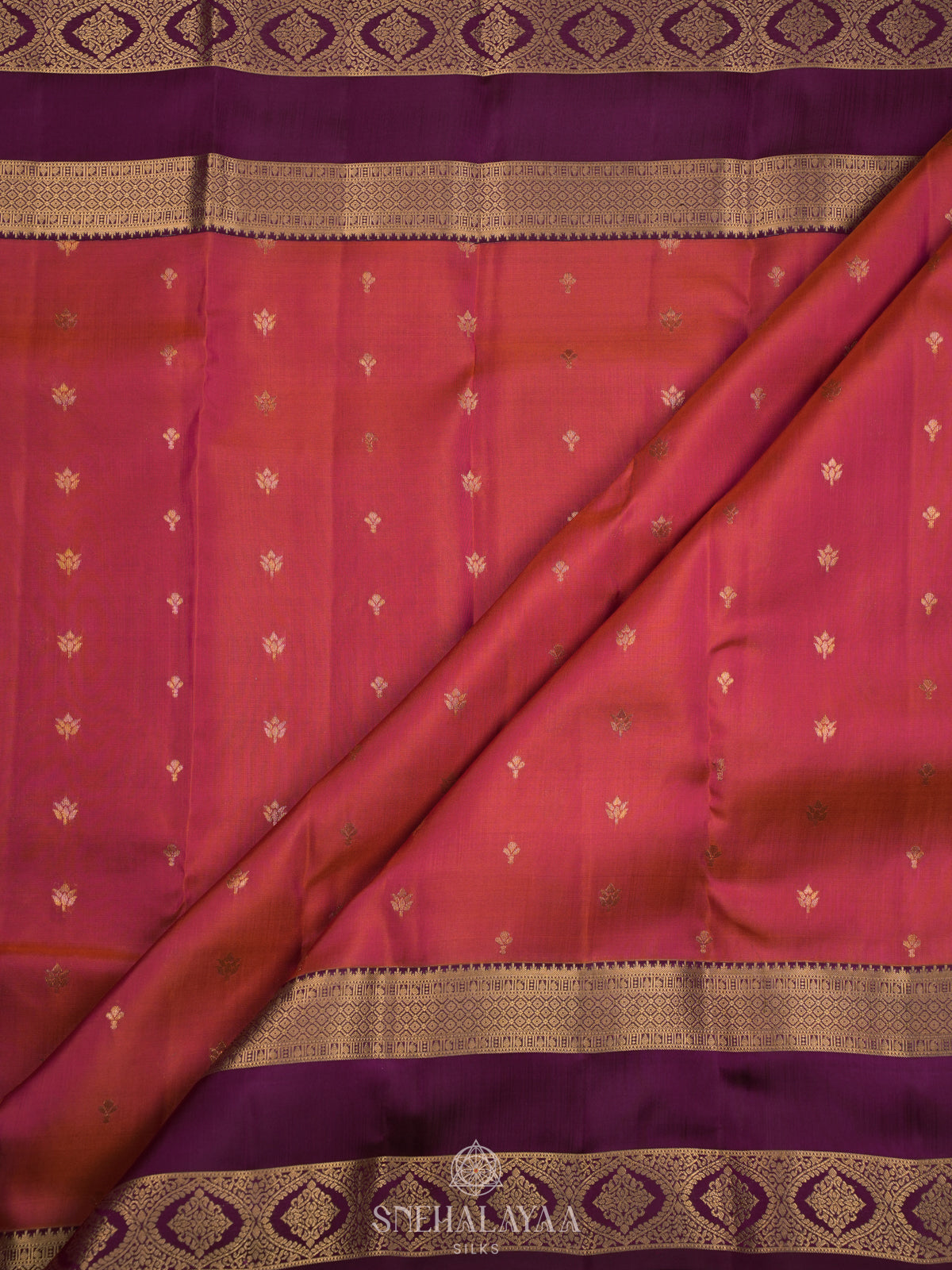 Ruby Red Kanjivaram Silk Saree