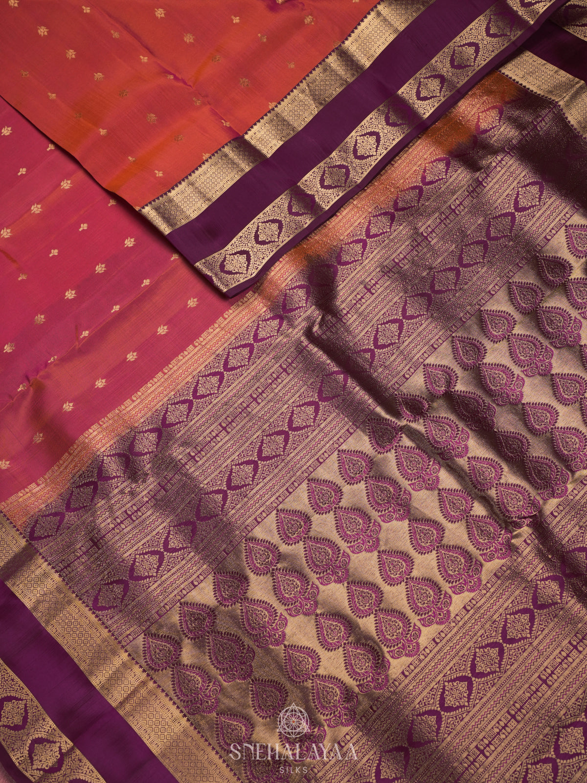 Ruby Red Kanjivaram Silk Saree