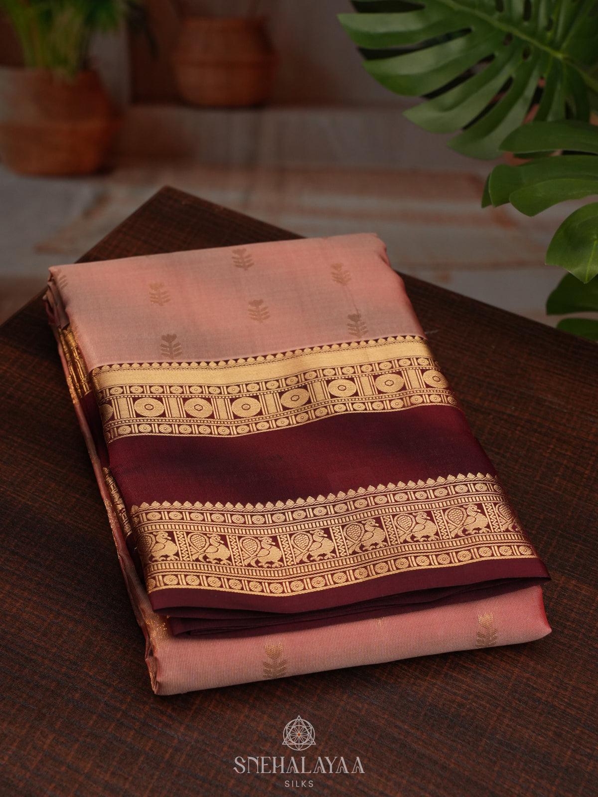 Pink Kanjivaram Silk Saree