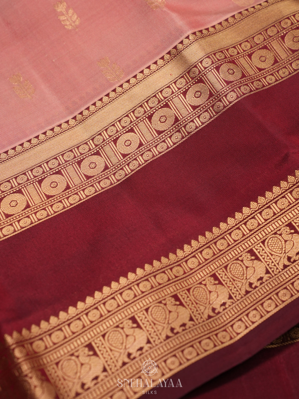Pink Kanjivaram Silk Saree