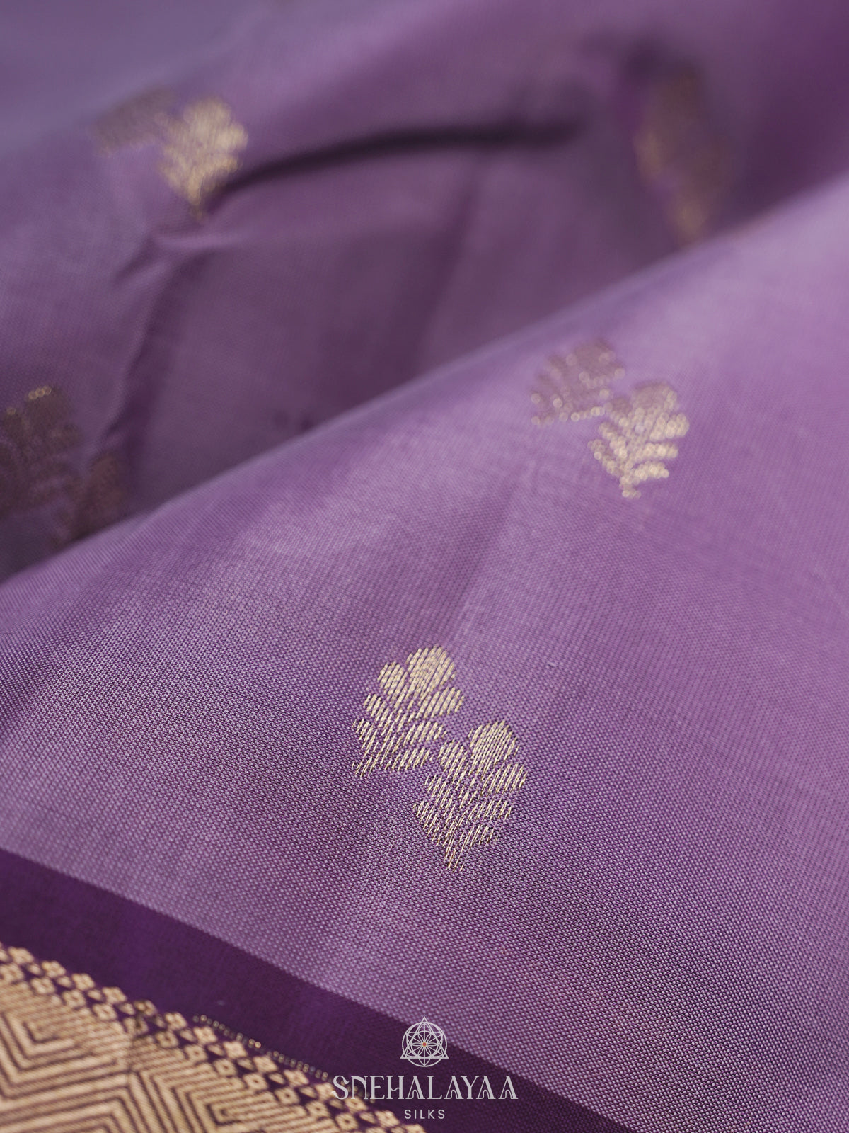 Lilac Kanjivaram Silk Saree