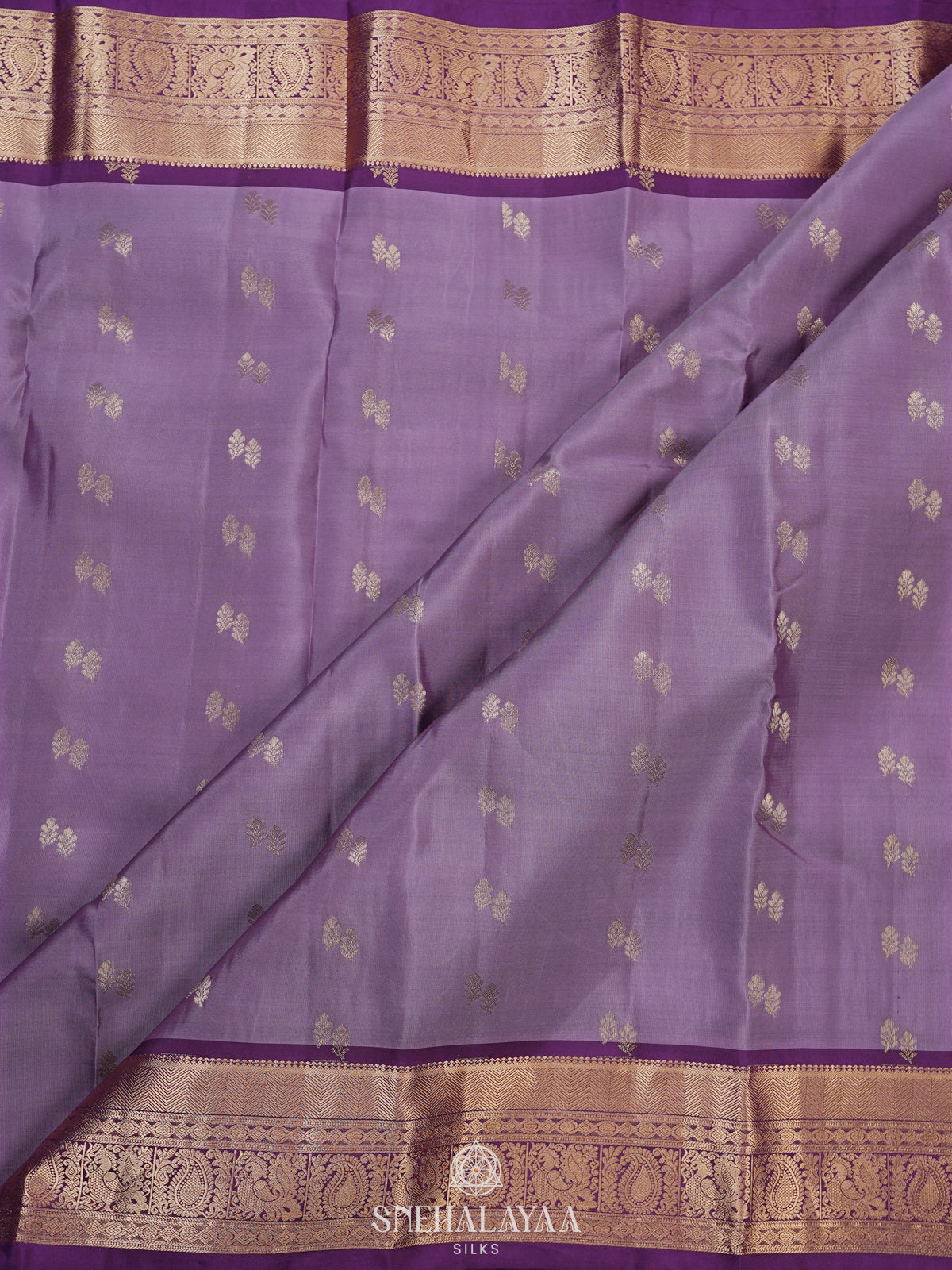 Lilac Kanjivaram Silk Saree