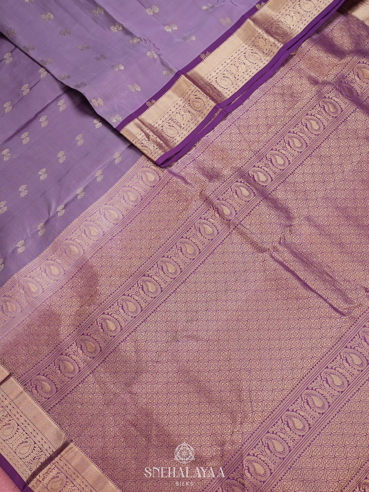 Lilac Kanjivaram Silk Saree