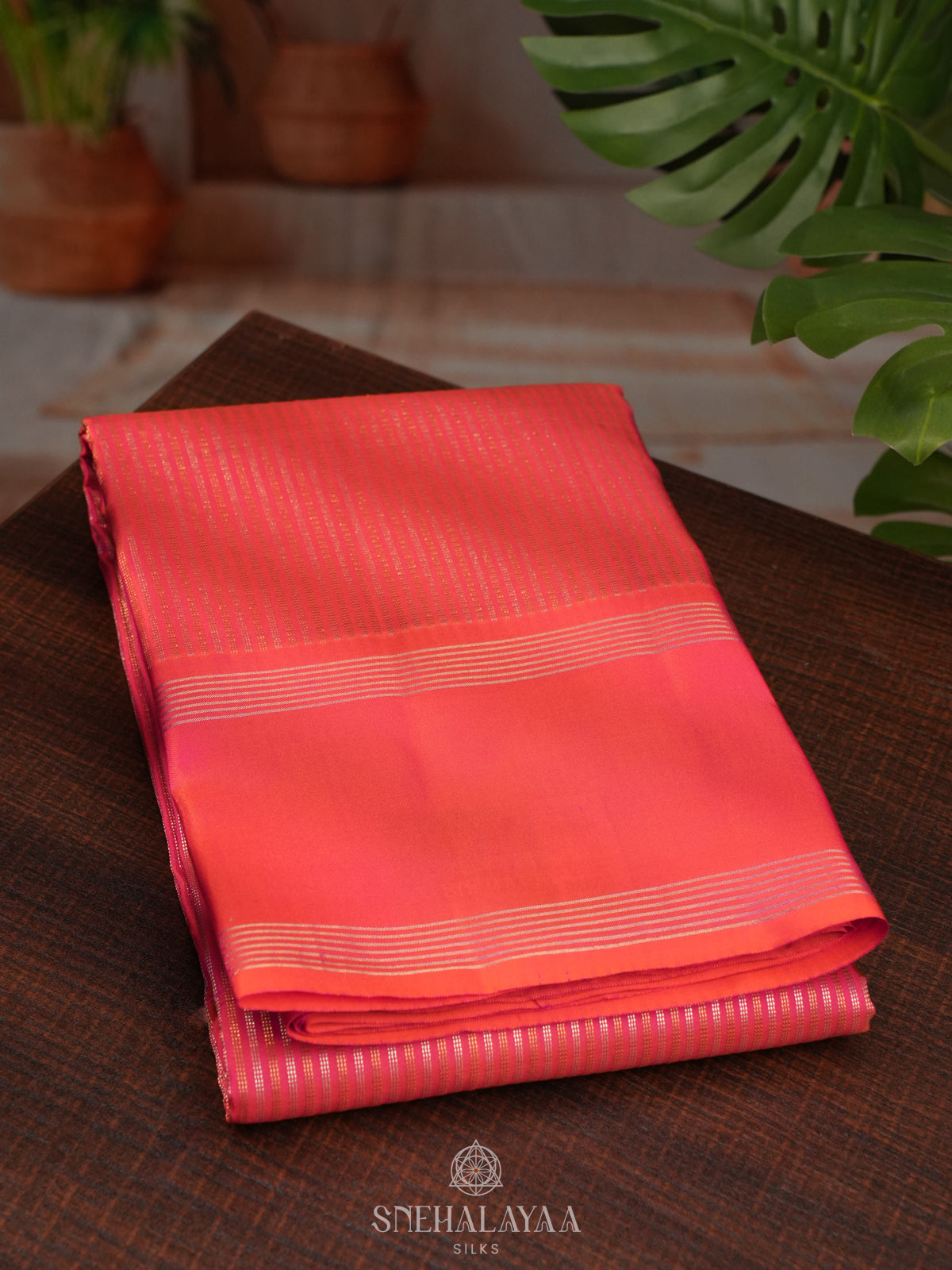 Ruby Red Kanjivaram Silk Saree