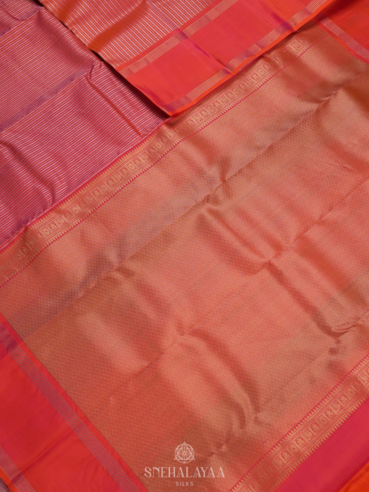 Ruby Red Kanjivaram Silk Saree