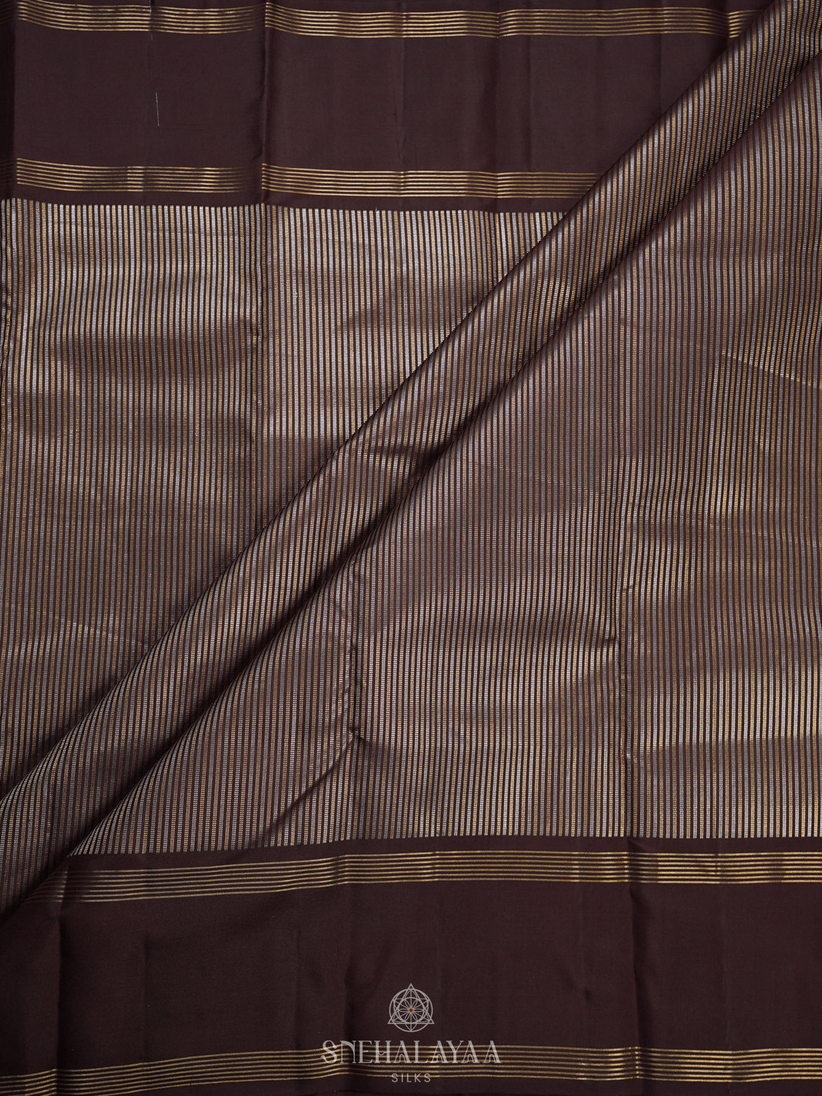 Coffee Brown Kanjivaram Silk Saree