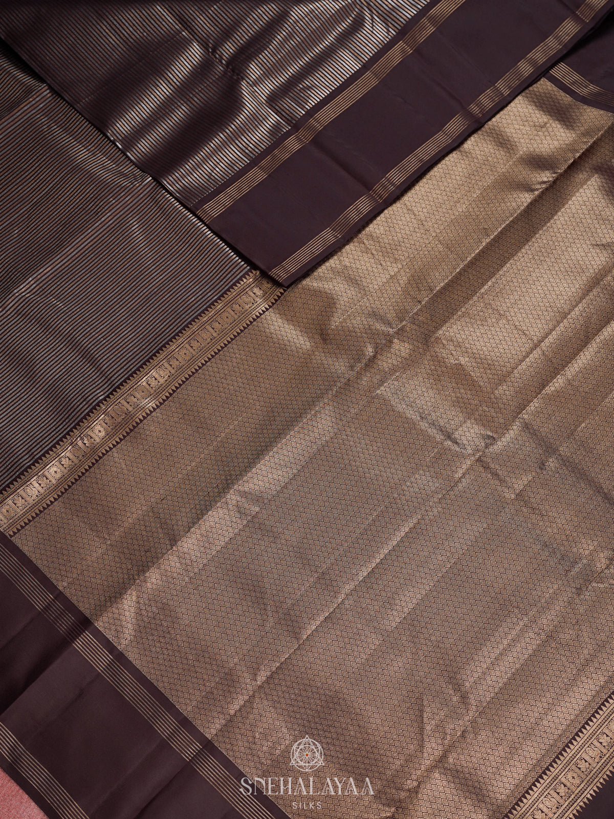 Coffee Brown Kanjivaram Silk Saree
