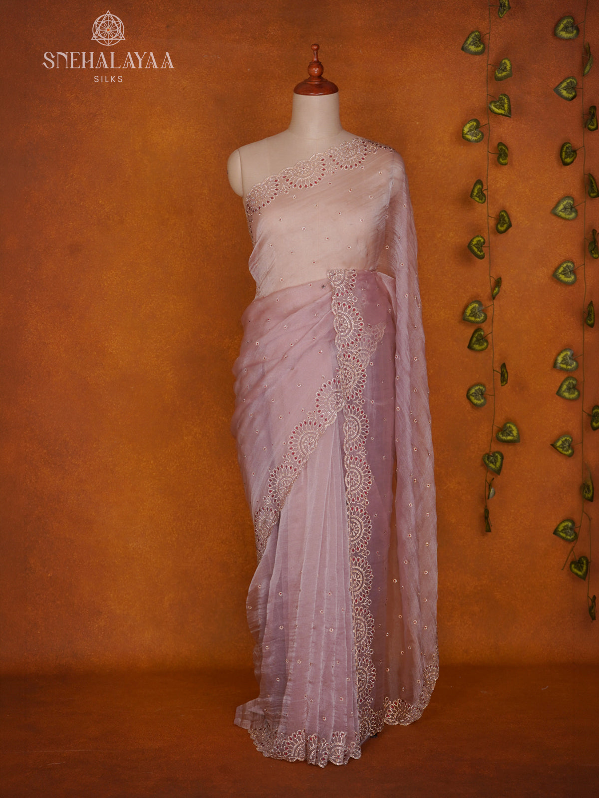 Pink Designer Saree