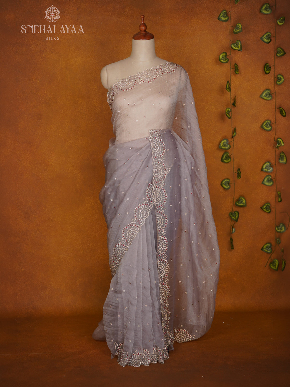 Grey Designer Saree