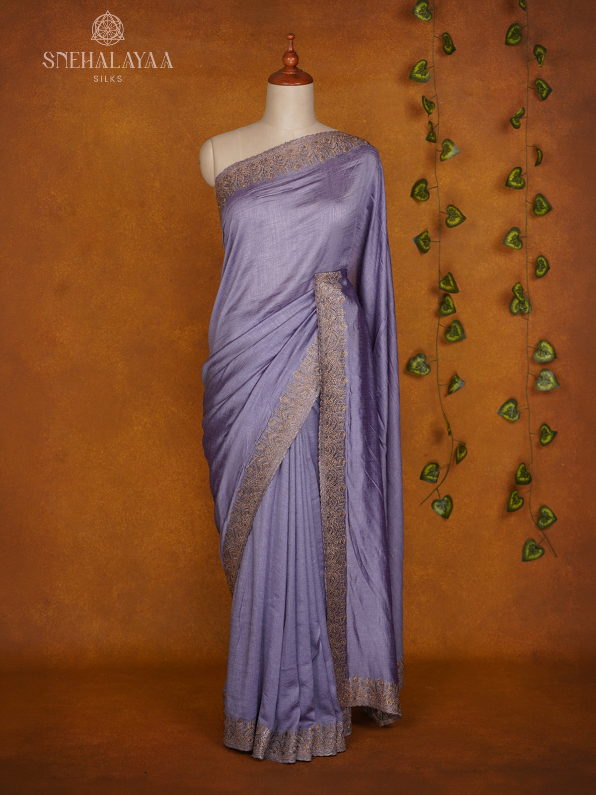 Lilac Designer Saree