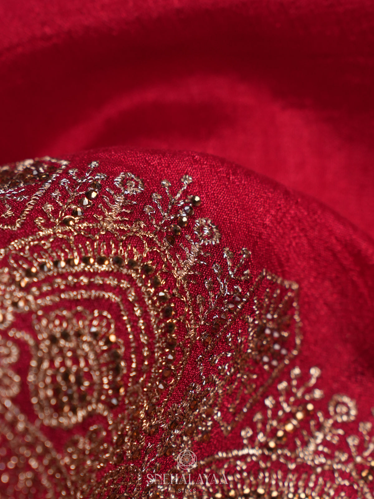 Ruby Red Designer Saree